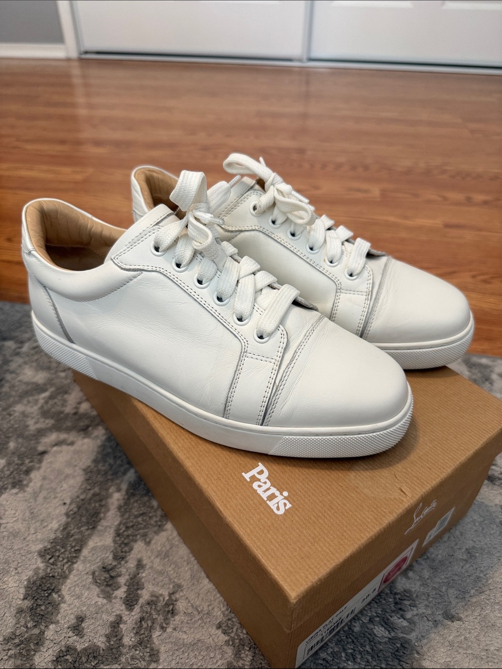 Christian Louboutin Woman’s White Leather Low-Top Sneakers